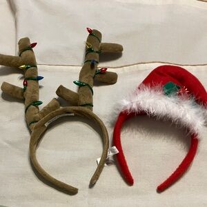 Festive Reindeer and Santa Headbands